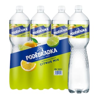 Poděbradka Jemně perlivá mix citrusů