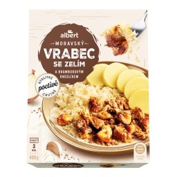 Albert Moravský vrabec s bramborovým knedlíkem