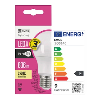 Emos LED Classic A60 9W E27 teplá bílá