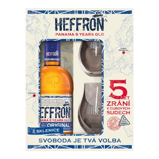 Heffron Original Rum 38% + 2 skleničky
