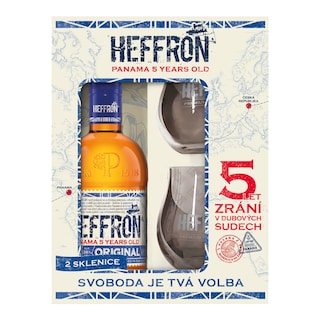 Heffron Original Rum 38% + 2 skleničky