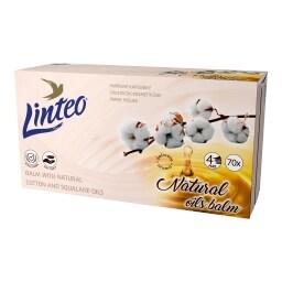 Linteo Papírové kapesníky box, bavlna, 4 vrstvy