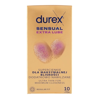 Durex sensual extra lube regular fit kondomy
