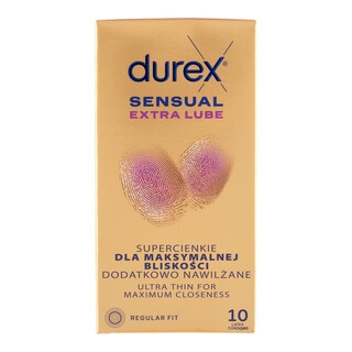 Durex sensual extra lube regular fit kondomy