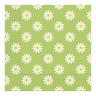 Ubrousky 3vrstvé kopretiny, zelená