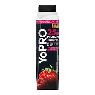 YoPRO Jogurtový nápoj s příchutí jahoda-malina