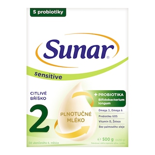 Sunar sensitive 2 mléčná kojenecká výživa