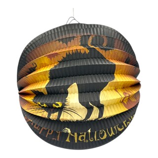 Lampion kulatý s LED světlem, Halloween