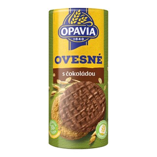 Opavia Zlaté Ovesné sušenky máčené v čokoládě