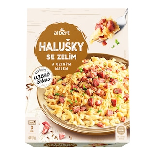 Albert Halušky s uzeným masem