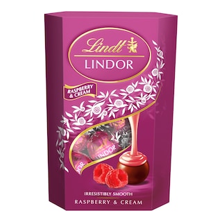 Lindt Lindor Čokoláda s náplní maliny a smetany