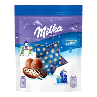 Milka Oreo round, mléčná čokoláda a kousky Oreo