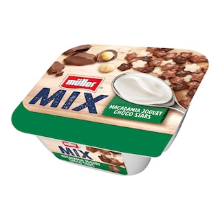 Müller Mix Choco Stars s makadamovými ořechy