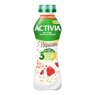 Activia Probiotický nápoj jahoda a cereálie