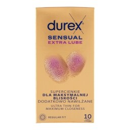Durex sensual extra lube regular fit kondomy
