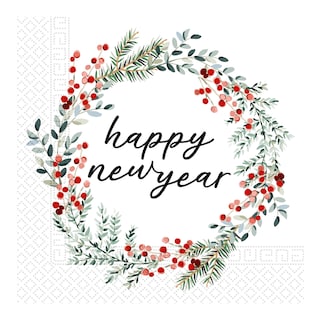 Ubrousky vánoční Happy New Year 3vrstvé