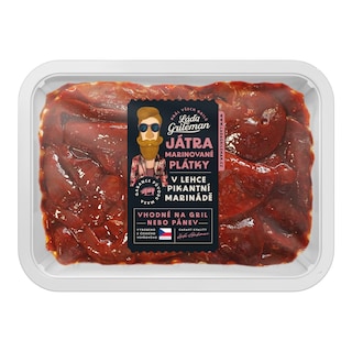 Marinované plátky jater na gril a pánev