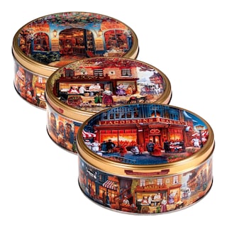 Dánské Máslové sušenky motiv vánoční městečko