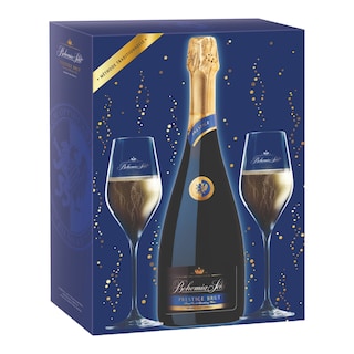 Bohemia Sekt Prestige Brut + 2 skleničky
