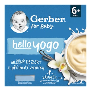 Gerber Hello Yogo mléčný dezert s příchutí vanilky