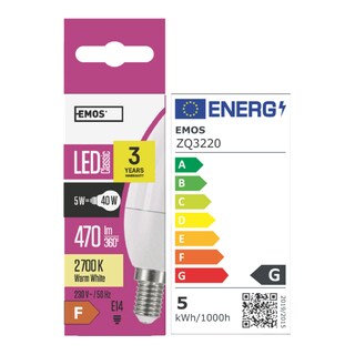 Emos LED Candle 6W E14 teplá bílá
