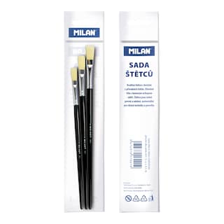 Sada Milan Štětce ploché č. 2, 4, 6
