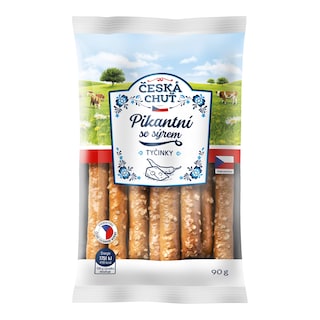 Česká chuť Tyčinky pikantní se sýrem