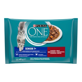 Purina One Senior Kapsičky hovězí s mrkví