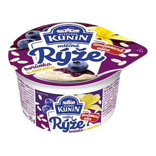 Mlékárna Kunín Mléčná rýže borůvka a vanilka