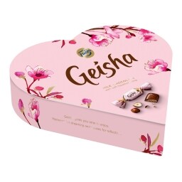 Geisha Čokoládové pralinky ve tvaru srdce