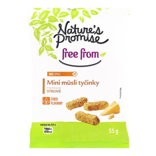 Nature's Promise Müsli tyčinky sýrové bez lepku