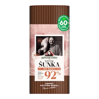 Kostelecké Uzeniny Poctivá šunka od kosti