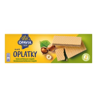 Opavia Zlaté oplatky lískooříšková náplň