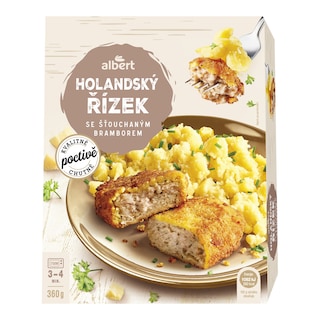 Albert Holandský řízek se šťouchaným bramborem