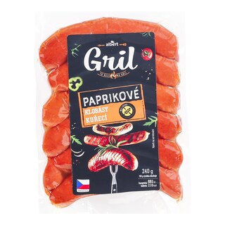 Albert Paprikové kuřecí klobásky na gril