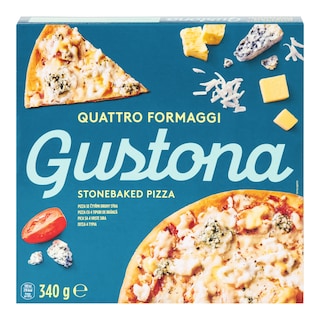 Gustona Pizza se čtyřmi druhy sýra
