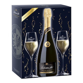 Bohemia Sekt Prestige Demi sec a dvě sklenice