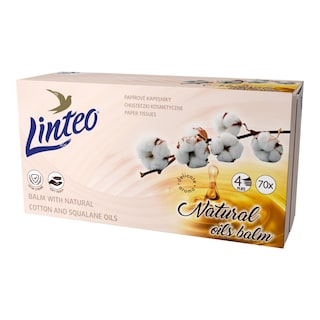 Linteo Papírové kapesníky box, bavlna, 4 vrstvy