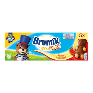 Opavia Brumík Duo náplň jahodová a vanilková