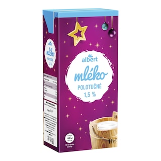 Albert Mléko polotučné 1,5% trvanlivé