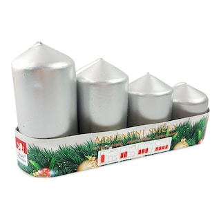 Krab Adventní svíčka lakovaná stříbrná