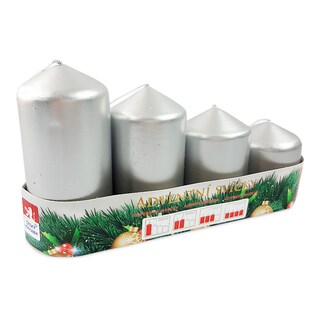 Krab Adventní svíčka lakovaná stříbrná