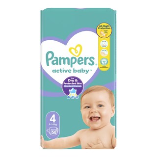 Pampers Active Baby pleny Maxi, velikost 4