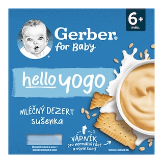 Gerber Hello Yogo mléčný dezert se sušenkami