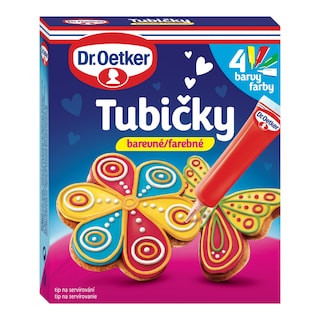 Dr. Oetker Tubičky na zdobení, 4 barvy