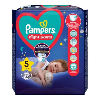 Pampers Night Pants Pleny kalhotkové, veilkost 5