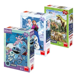 Dino Puzzle svítící ve tmě dětské, 100 dílů