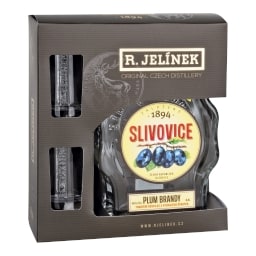 Rudolf Jelínek Slivovice 45% + 2 skleničky