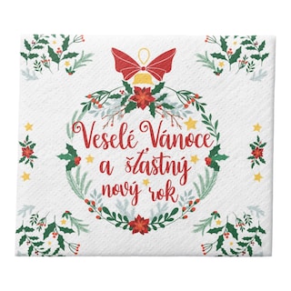 Ubrousky vánoční Veselé Vánoce 3vrstvé