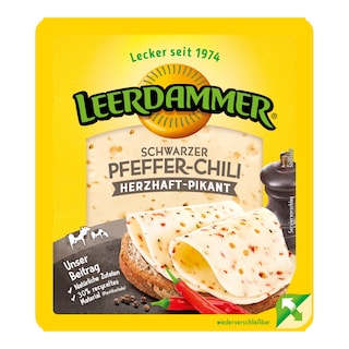 Leerdammer pepř, chilli plátky
